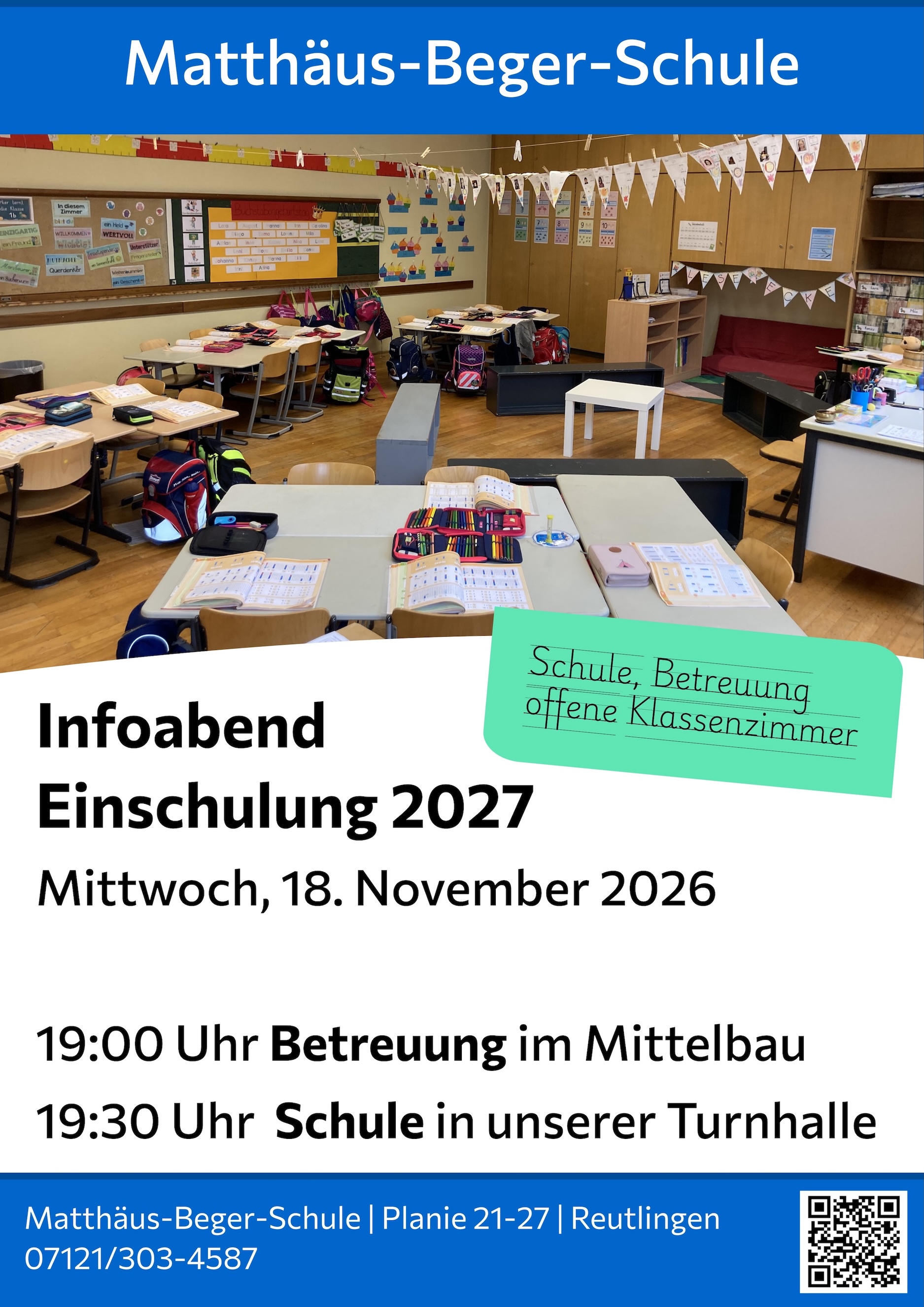 Infoabend Einschulung 2027